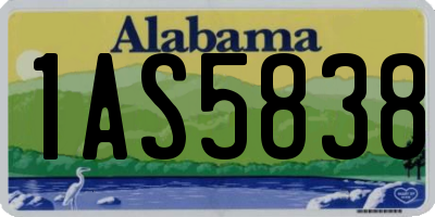 AL license plate 1AS5838