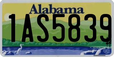 AL license plate 1AS5839