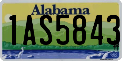AL license plate 1AS5843