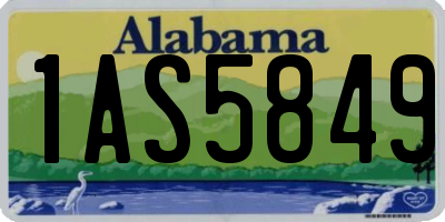 AL license plate 1AS5849