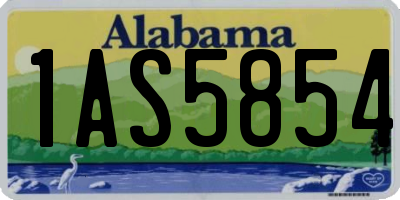 AL license plate 1AS5854
