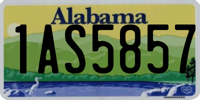 AL license plate 1AS5857