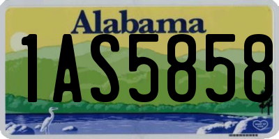 AL license plate 1AS5858