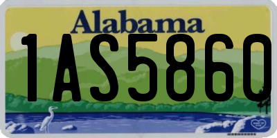 AL license plate 1AS5860