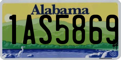 AL license plate 1AS5869