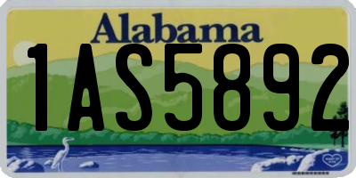 AL license plate 1AS5892
