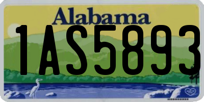AL license plate 1AS5893