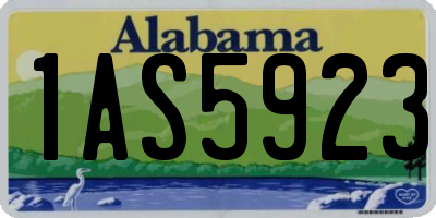 AL license plate 1AS5923