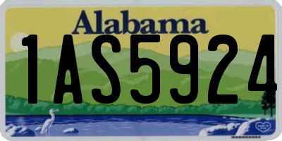 AL license plate 1AS5924