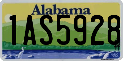 AL license plate 1AS5928