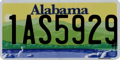 AL license plate 1AS5929