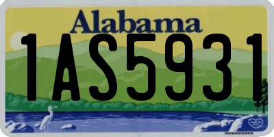 AL license plate 1AS5931
