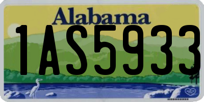 AL license plate 1AS5933