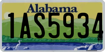AL license plate 1AS5934