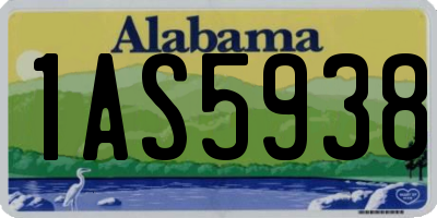 AL license plate 1AS5938