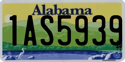 AL license plate 1AS5939