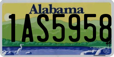 AL license plate 1AS5958