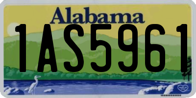 AL license plate 1AS5961