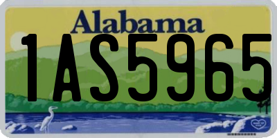 AL license plate 1AS5965