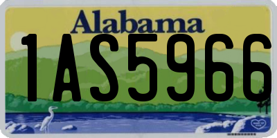 AL license plate 1AS5966