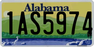 AL license plate 1AS5974