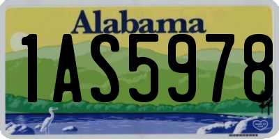 AL license plate 1AS5978