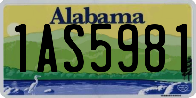 AL license plate 1AS5981