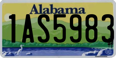 AL license plate 1AS5983
