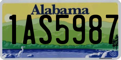AL license plate 1AS5987