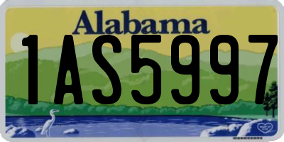 AL license plate 1AS5997