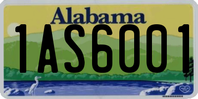 AL license plate 1AS6001