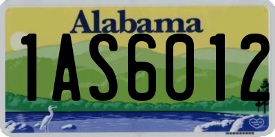 AL license plate 1AS6012