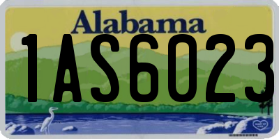 AL license plate 1AS6023