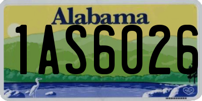 AL license plate 1AS6026