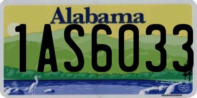 AL license plate 1AS6033