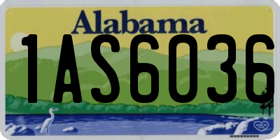 AL license plate 1AS6036