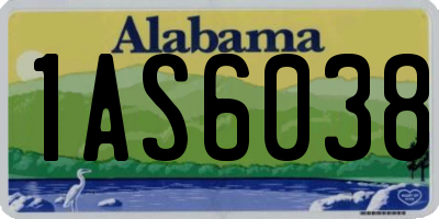 AL license plate 1AS6038