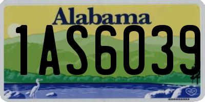 AL license plate 1AS6039