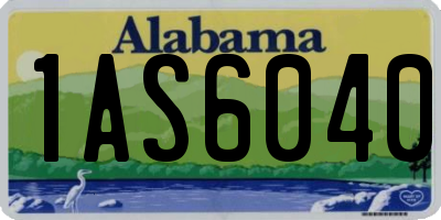AL license plate 1AS6040