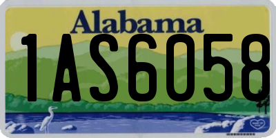AL license plate 1AS6058