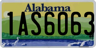 AL license plate 1AS6063
