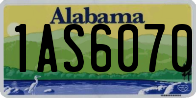 AL license plate 1AS6070