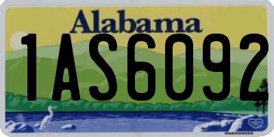 AL license plate 1AS6092