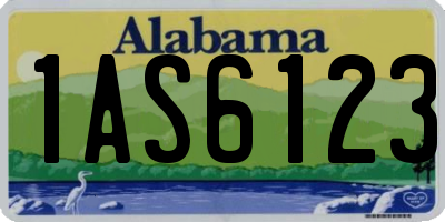 AL license plate 1AS6123