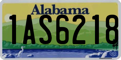 AL license plate 1AS6218