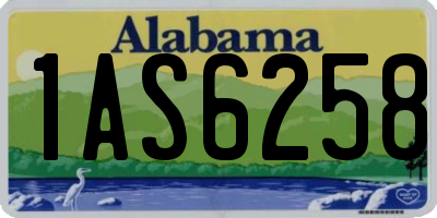 AL license plate 1AS6258