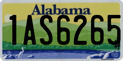 AL license plate 1AS6265