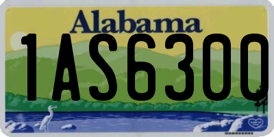AL license plate 1AS6300