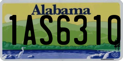 AL license plate 1AS6310