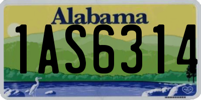 AL license plate 1AS6314